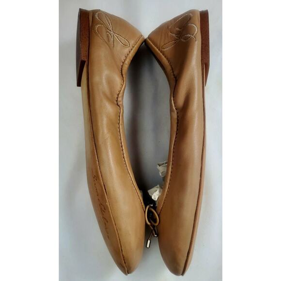 Sam Edelman Felicia Nude Beige Leather Ballet Flats 7.5M Womens Shoes size 7 .5 - Picture 4 of 7